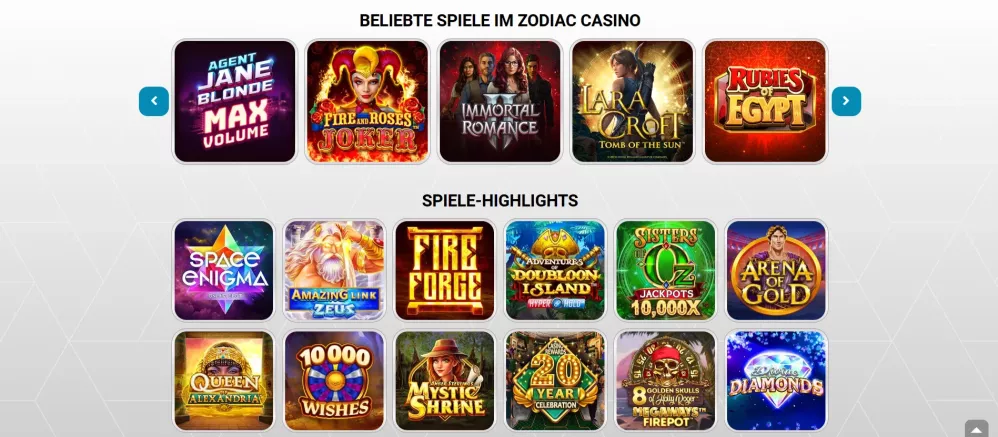Zodiac Casino – 80 Chancen auf den Jackpot + Boni bis zu 480€ für neue Spieler